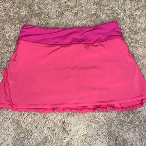 Lululemon pink pace setter skort size 6